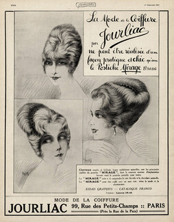 Jourliac (Hairstyle) 1913 Mirage, Hairpieces, Youki
