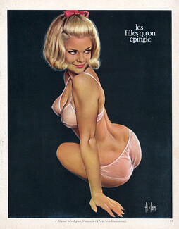 Aslan 1966 Pin-up Les filles qu'on épingle Sexy Looking Girl