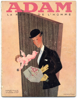 Adam 1939 N°157 René Bouché, Jean Choiselat, Fashion Magazine for Man