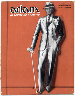 Adam 1931 N°65 Jean Choiselat, Yves Gueden Fashion Magazine for Man