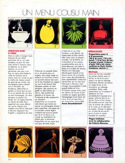 Un menu cousu main - Christian Dior à table, 1987 - René Gruau, Text by Anne Grandclément