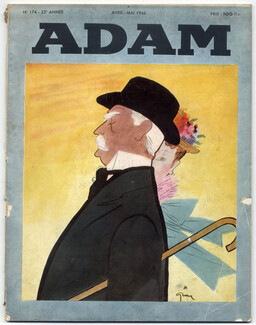 Adam 1946 N°174, René Gruau, Marcel Hemjic, André Dignimont, Buttes-Chaumont, Duel