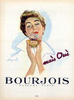 Bourjois (Perfumes) 1952 "Mais Oui" Brénot