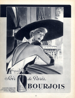 Bourjois (Perfumes) 1951 Soir de Paris Raymond (Brénot) Eiffel Tower