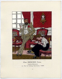 Mercier Frères (Decorative Arts) 1913 Pierre Brissaud, Gazette du Bon Ton