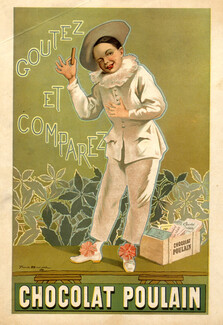 Poulain (Chocolats) 1899 Pierrot costume, Firmin Bruisset