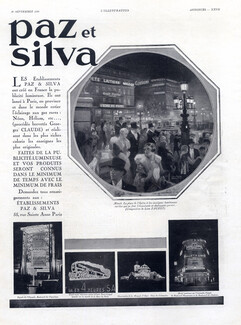 Paz & Silva 1930 Neon Signs Place de l'Opéra Leon Fauret