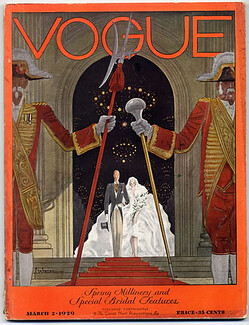 Vogue USA 1929 March 15th Georges Lepape, 144 pages