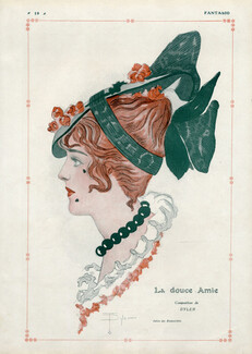 Dyler 1914 La Douce Amie Hairstyle Hat