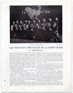 Les Nouveaux Spectacles de la Saison Russe, 1914 - Le Coq d'or Russian Ballets Costumes A. Benois Valentine Gross, 12 pages