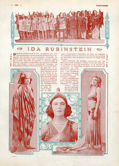 Ida Rubinstein, 1911 - Theatre Costume, Texte par Dioclétien, 2 pages
