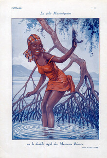 Maurice Milliere 1931 Martiniquaise Black Sexy Girl