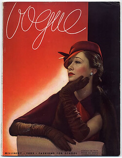 Vogue USA 1933 August 15th Millinery, Furs, George Hoyningen-Huene, 72 pages