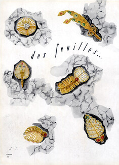 Cartier 1947 Clips, des Feuilles...