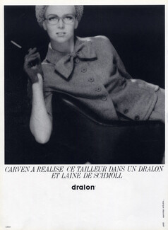 Carven 1959 Fashion Photography, Schmoll, Cigarette Holder