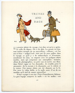 Trunks and Bags, 1913 - Maurice Taquoy La Gazette du Bon Ton, Text by Émile Henriot, 3 pages
