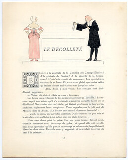Le Décolleté, 1914 - Edouard Marty Cleavage Babydoll Nightie, Lingerie, Gazette du Bon Ton, Text by Henri Bidou, 4 pages