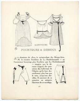 Alentours, Pourtours & Dessous, 1914 - Charles Martin Gazette du Bon Ton, Lingerie, Text by Émile Henriot, 4 pages