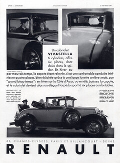 Renault (Cars) 1930 Modèle Cabriolet Vivastella