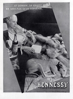 Hennessy (Cognac) 1934 Laure Albin Guillot Elegant Parisienne, Greyhound