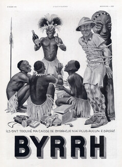 Byrrh (Drinks) 1934 Africans, Colonialism, Georges Leonnec