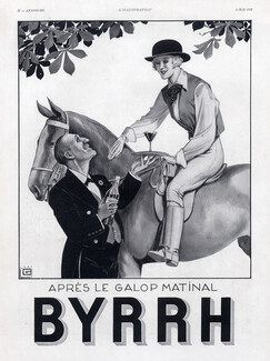 Byrrh (Drinks) 1931 Riding Horse Georges Leonnec