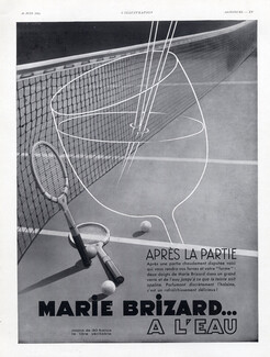 Marie Brizard (Liquor) 1934 Tennis Photo Georges Arandel