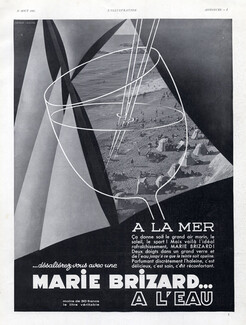 Marie Brizard (Liquor) 1934 Beach Photo Georges Arandel