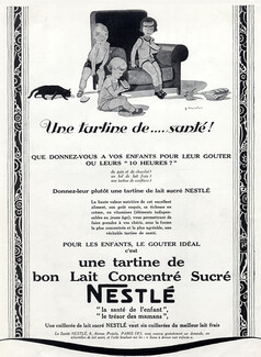 Nestlé (Chocolates) 1927 Children Cat Bourdier
