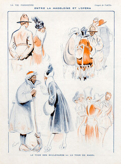 Vald'Es 1917 Le Tour des Boulevards Elegant Parisian