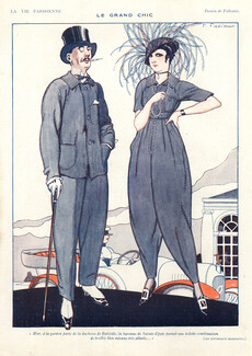 Fabiano 1920 Le Grand Chic, New Fashion Blue Mechanic Suit
