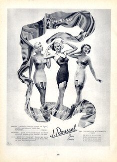 Roussel (Lingerie) 1951 Corselette, Garter Belts