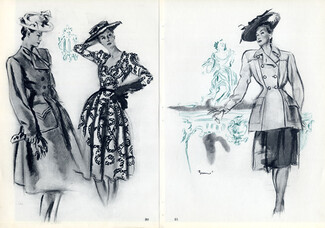 Balenciaga 1945 Coat & Summer Dress, Raymond Brénot