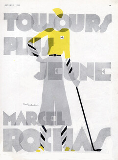 Marcel Rochas 1930 Sport Fashion Golf Paul Valentin Art Deco Style