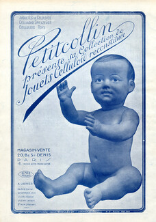Petitcollin 1925 Baby Doll Celluloid Toy
