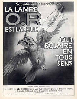Ets Auer 1912 Lampe O.R Owl