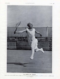 Suzanne Lenglen 1926 Tennis Player, Photo G. de Givenchy