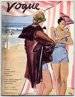 Vogue USA 1934 July 1st Hot Weather Fashions, Eric, Princess Dilkusha de Rohan