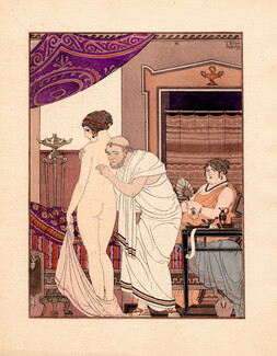 Kuhn-Régnier 1932 Hippocrate, Pochoir n°9, En ergardant, en touchant, en écoutant... Chest Sounds