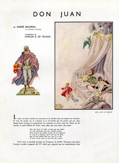 Don Juan, 1938 - Carlos de Tejada Theatre Costume, Texte par André Maurois, 8 pages