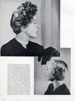 Gilbert Orcel (Millinery) 1950 Portrait Helène Orcel Hairstyle Guillaume