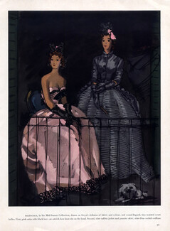 Benito 1939 Balenciaga Evening Gown Pink Satin & Taffeta Jacket Pannier Skirt Goya Style