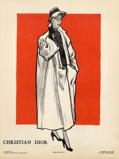 Pierre Louchel 1948 Christian Dior Manteau, Millinery