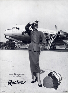 Racine (Fabric) 1953 Pampelone Suit, Air France