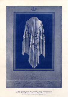 Carlo Piatti 1926 Offered Shawl has the Queen of England Design Marcello Nizzoli