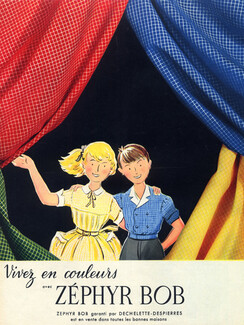 Dechelette Despierres (Fabric) 1955 Zephyr Bob