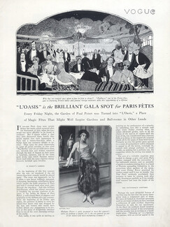 L'Oasis is the Brilliant Gala Spot for Paris Fêtes, 1919 - Paul Poiret Mrs Paul Poiret, 6 pages