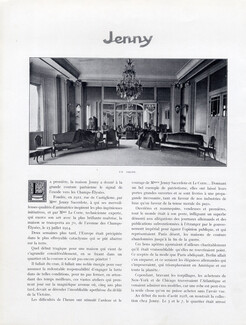 Jenny, 1924 - History of the house Jenny Sacerdote, Mrs Le Corre, Interior Decoration, workshop, 2 pages