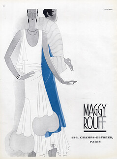 Maggy Rouff 1929 Evening Gown Art Deco Style