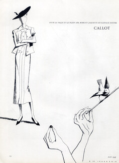 Callot Soeurs 1937 Dress & Jaquette, Raymond de Lavererie